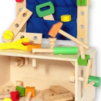 Werkbank und Holzbox 2-in-1, | myToys