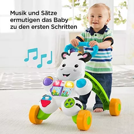 Fisher-Price HBW56 - Lern mit mir – Zebra Lauflernwagen, musikalisches Aktivitäts- und Gehspielzeug mit Lerninhalten, deutsche Sprachversion, Spielzeug für Kleinkinder : Amazon.de: Spielzeug