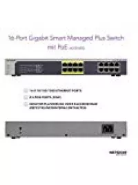 Netgear JGS516PE 16-Port Gigabit Ethernet LAN PoE Switch Smart Managed Plus (mit 8x PoE 85W, Desktop- oder Rack-Montage mit ProSAFE Lifetime-Garantie) schwarz