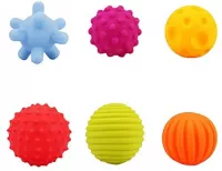 Amazon.com: Soft Pressure Ball Different Texture Multi-Ball Baby Suit Development Contact Sense Toy Baby Contact Hand Ball Funny Toy Ball Multi Color 1 Box: Baby