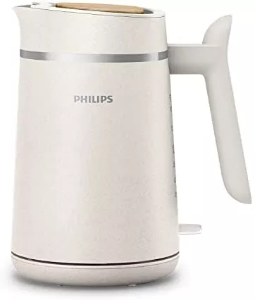 Amazon.de: Philips HD9365/10 Conscious Collection Wasserkocher, biologischer, 100% recycelter Kunststoff, Nachhaltig, 2.200 Watt, 1,7 l Füllmenge, Creme