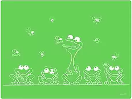 Dinomio Tischunterlage für Kinder mit Frosch - rutschfest, abwischbar, 40 x 30 cm, grün : Amazon.de: Küche, Haushalt & Wohnen