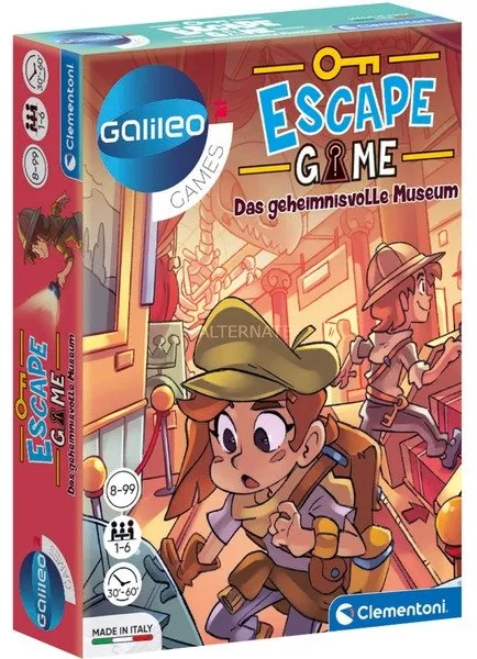 Clementoni Escape Game - Das geheimnisvolle Museum, Partyspiel