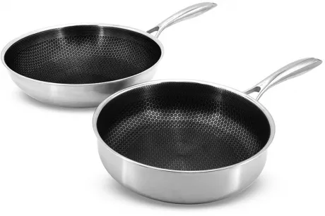 HYBRID NON-STICK ONYX™ WOK+SAUTERSÆT - 2-DELE – ONYXCOOKWARE DK