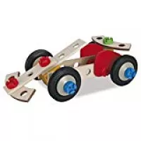 Eichhorn 100039016 - Constructor Rennauto, 50-tlg., Holz-Konstruktions-Set, 3 verschiedene Modellvarianten baubar, FSC 100% Zertifiziertes Buchenholz, Made in Germany