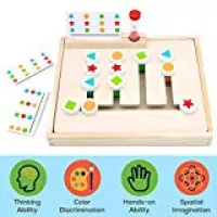 Montessori Spielzeug Holz Puzzle Sortierbox  Kinder Lernspielzeug mit Sanduhr ab 3 4 5 Jahre alte Jungen und Mädchen,(MEHRWEG)