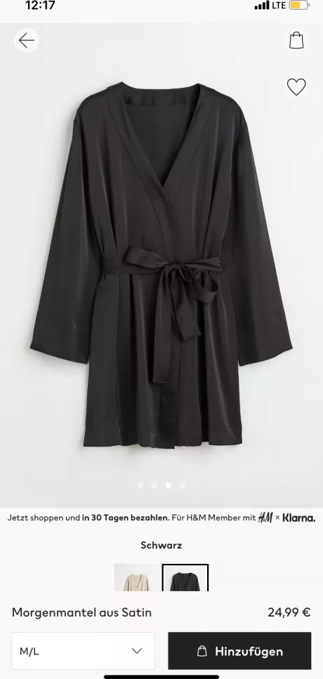Morgenmantel Satin