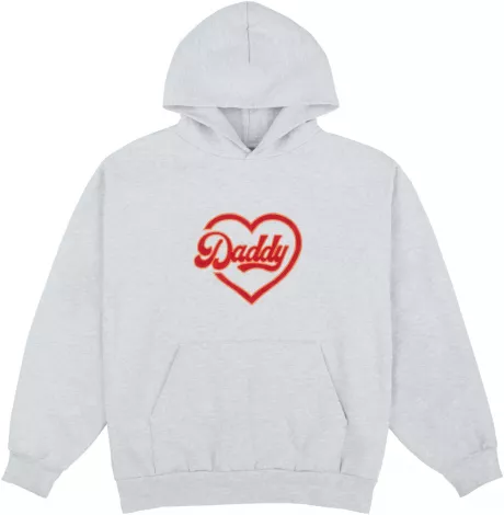 DADDY EMBROIDERED HOODIE GREY – Charlotte Cardin Shop