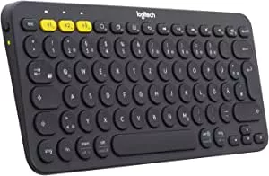 Logitech K380 Wireless Bluetooth keyboard, multi-device & Easy-Switch feature, Windows and Apple Shortcuts, PC / Mac / Tablet / Mobile Phone / Apple iOS + TV, German QWERTY layout - Black: Amazon.de: Computer & Accessories