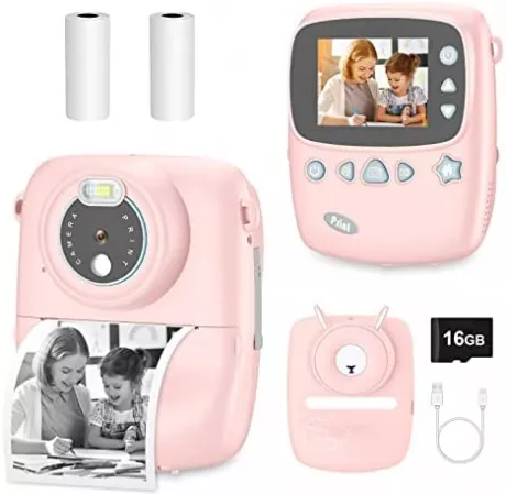 DioKiw 48MP Kinderkamera, Sofortbildkamera für Kinder, Eingebautes MP3, 1080P Kinder DigitalKamera 2,4 Zoll Bildschirm Videokamera Kinder Spielzeug mit 16GB TF-Karte, Geschenk für 3-12 Jahre Kinder: Amazon.de: Spielzeug