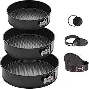 Conjunto 3 Formas Fundo Removível Antiaderente Bolo Torta Casa Confeitaria Doces | Amazon.com.br