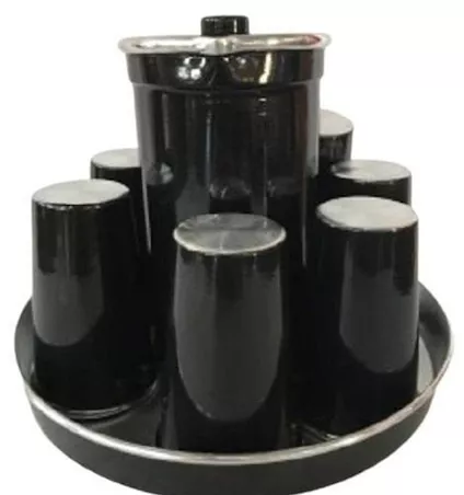 Kit Suco 8 Peças Preto Liso | Ponto