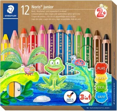 Buntstifte Noris® junior 3 in 1, 12 Farben, inkl. Anspitzer, Staedtler | myToys