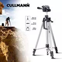 Cullmann 52128 Alpha 2800 Stativ (mit 3-Wege-Kopf, 184,5 cm (72,6 Zoll) Höhe, 2 Auszüge) silber