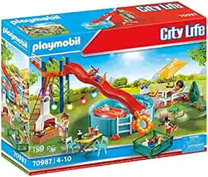 PLAYMOBIL® 70987 Pool Party with Slide: Amazon.de: Toys