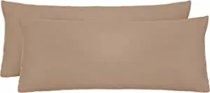 biberna 0077144 fine jersey pillowcase, combed cotton, super soft, 2 x 40 x 80 cm, macchiato : Amazon.de: Home & Kitchen