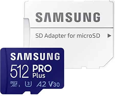 Samsung PRO Plus 512GB microSDXC UHS-I U3 160MB/s Full HD & 4K UHD Memory Card with SD Adapter Blue: Amazon.de: Computer & Accessories