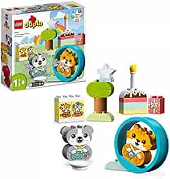 LEGO 10977 DUPLO My First Puppy & Kitten - with Clay, Stones for Toddlers from 1.5 - 3 Years, Toy Set with Animals for Building for Boys and Girls: Amazon.de: Toys