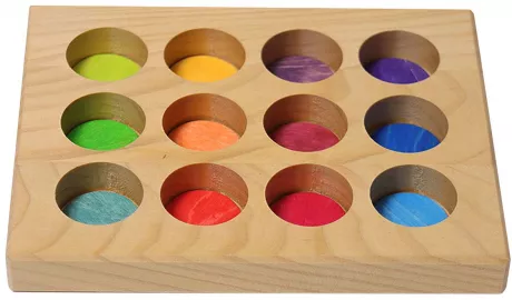 Grimms Regenbogen Sortierbrett Steckspiel für Kinder