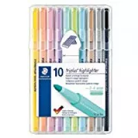 Staedtler 362 CSB10 Textmarker triplus highlighter (ergonomische Dreikantform, hohe Qualität, Set mit 10 Pastell- und Vintage-Farben, Linienbreite 1 - 4 mm)