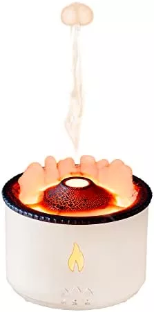 LONYIABBI Flamme Luft Diffusor Vulkan Aroma Diffusor Ultraschall-Öl-Diffusor 360mL