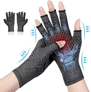 ACWOO Arthritis Handschuhe, Kompressionshandschuhe Herren Damen, Arthrose Handschuhe Fingerlose Handschuhe für Schmerzlinderung (M) : Amazon.de: Fashion