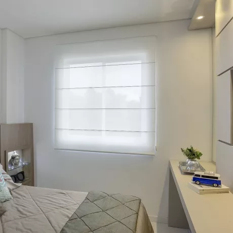 Persiana Romana Tecido Tela Solar Screen 5% Branco (DUE UNITÀ - STUDIO E CAMERA)
