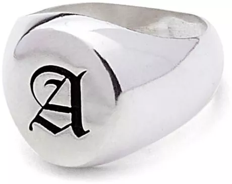 Anel Com Inicial do Nome Prata 950 Personalizado | ARES E ADORNOS