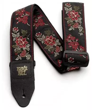 Correia Violão Guitarra Red Rose Jacquard P04142 Ernie Ball | Frete grátis