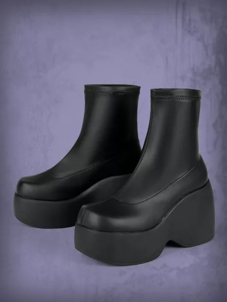 ROMWE Goth Botas de combate Pedalável