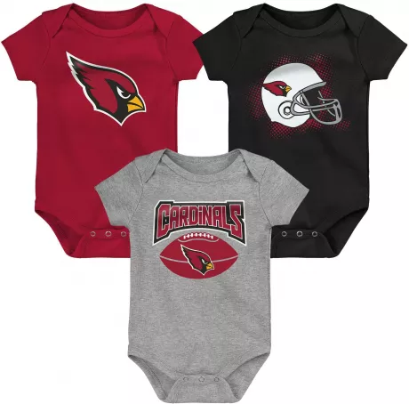 Outerstuff Arizona Cardinals Game On Creeper NFL Baby Bodysuit Set (3er-Pack) |