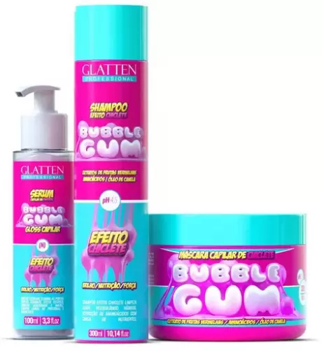 Kit de Cabelo Bubble Gum - Glatten Cosméticos