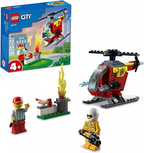 LEGO 60318 City Feuerwehrhubschrauber Feuerwehr-Spielzeug für Jungen und Mädchen ab 4 Jahren mit Feuerwehrmann und Startbaustein: Amazon.de: Spielzeug