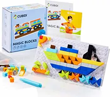 CUBIDI® Original Mosaikspiel - Lustige Fahrzeuge Edition | Kreatives Steckspiel für Kinder ab 3 Jahren | Aufregendes Spielzeug für Jungen und Mädchen | Lernspielzeug zur Förderung der Fantasie: Amazon.de: Spielzeug