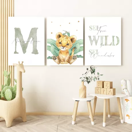 Namensbild Poster-Set Löwe– pandawal