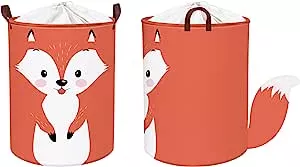 Clastyle 45L 3D Red Fox Cute Animal Laundry Basket Round Toy Clothes Storage Basket for Children's Room 36 x 45 cm : Amazon.de: Home & Kitchen