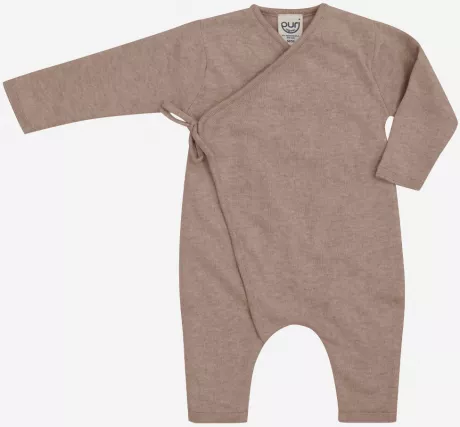 Spielanzug von Puri Organics aus Baumwolle/Seide in taupe | Lila Lämmchen Onlineshop
