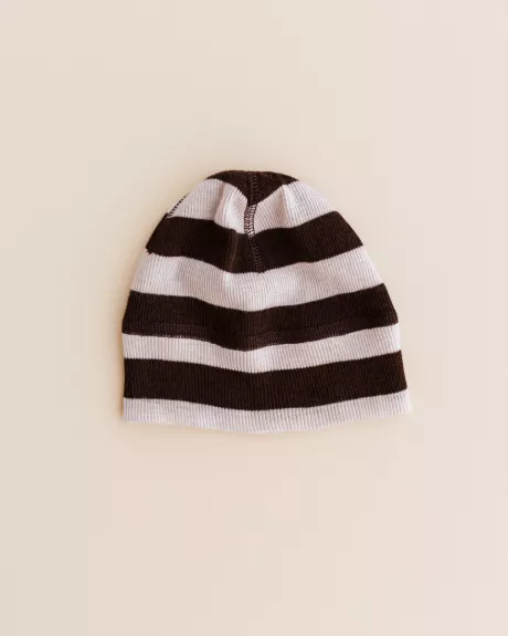 Unaduna Beanie Feinripp aus Wolle - mazarin/kladdkaka - Unaduna