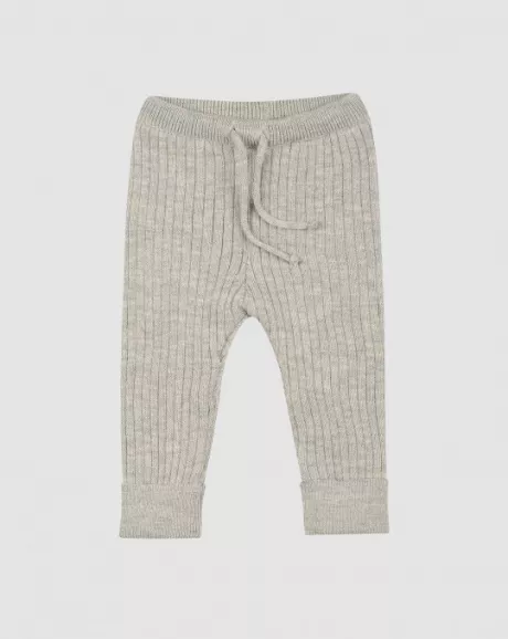 Baby Strick Hose Grau Melange | DILLING