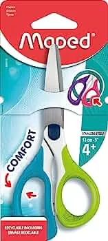 Maped - Schul- und Bastel-Schere SENSOFT 13 cm - asymmetrisch - abgerundete Klingen