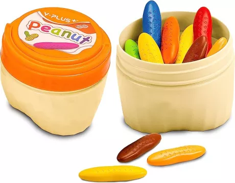 YPLUS Erdnuss Wachsmalstifte für Kleinkinder mit Eimer,24 Farben Malstifte Kinder mit Box, waschbare Buntstifte für Kleinkinder, Malzubehör : Amazon.de: Spielzeug