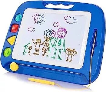 SGILE Große Magnetische Maltafel Zaubertafel, 42x32cm Zeichentafel Zaubermaltafel Malbrett mit 4 Form Stempel für Kinder ab 3 Jahre Geschenk: Amazon.de: Spielzeug