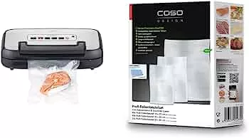 Amazon.de: CASO VRH 590 advanced Vakuumierer - bis 125 Vakuumiervorgänge non-stop, 2,5 mm dicke Schweißnaht & Profi- Folienbeutel Set 5 / 40 St. 16x23 cm, 40 St. 20x30 cm, 20 St. 30x40 cm 150µm