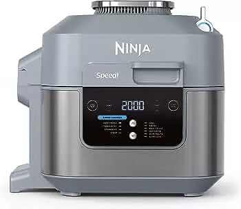 Ninja Speedi Schnellkocher, Heißluftfritteuse & Multikocher, 5,7 L, Airfryer, Dämpfen, Grillen, Backen, Braten, Anbraten, Schongaren, 10-in-1, Meersalzgrau, ON400EU : Amazon.de: Küche, Haushalt & Wohnen