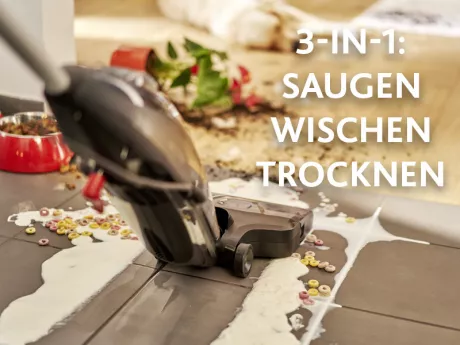 Vileda JetClean Pet Saugwischer, für alle Hartböden, inkl. 1 Ersatzrolle und Zubehörhalter, Staubsauger mit Wischfunktion – Saugen, Wischen & Trocknen in nur einem Schritt, Eco-Verpackung : Amazon.de: Küche, Haushalt & Wohnen