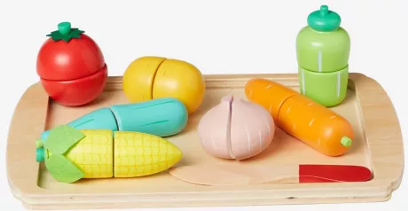 Vertbaudet Kinder Gemüse-Set aus Holz FSC® in mehrfarbig