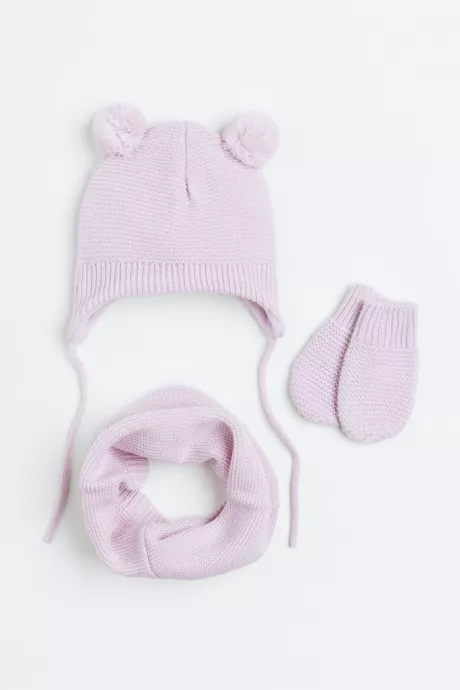 3-teiliges Strickset - Light purple - Kids | H&M DE