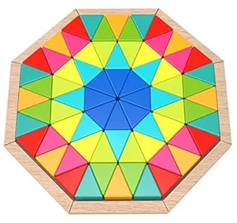 Mandala -MotorikPuzzel aus Holz / Tooky Toy Octagon Puzzle - Kinder-Spielzeug Geometrie Holz-Puzzle Farben-Spiel Holzspielzeug - buntes Oktagon Puzzle für Kinder TK15141 mehrfarbig : Amazon.de: Spielzeug