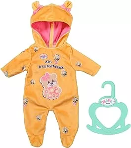 BABY born Kleiner, 36 cm DOLL Zapf Creation 834619 Little Onesie 36cm-Puppenanzug Einteiler mit Kapuzen, Bären-Ohren und Schleifchen