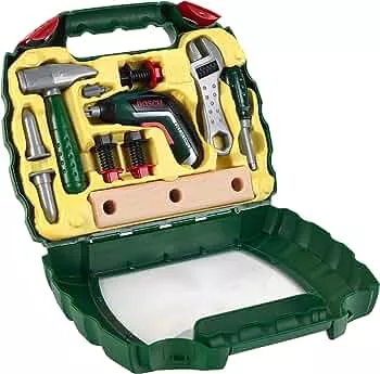Theo Klein 8394 Bosch Ixolino Koffer | Mit Hammer, Schraubenschlüssel und vielem mehr | Batteriebetriebener Akkuschrauber Ixolino | Spielzeug für Kinder ab 3 Jahren: Amazon.de: Baumarkt
